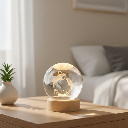 3D Dolphin Crystal Ball Night Lamp: A Calm Ocean Glow That Brings Peace to Your Space