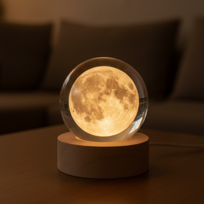 Moon Crystal Ball Night Lamp : A Dreamy Lunar Glow That Calms Every Night