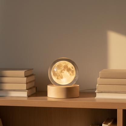 Moon Crystal Ball Night Lamp : A Dreamy Lunar Glow That Calms Every Night