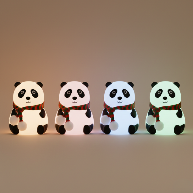 Cute Panda Touch Silicone Night Lamp: A Soft Glow That Makes Every Night Feel Cozy