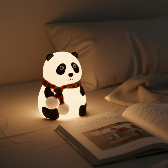 Cute Panda Touch Silicone Night Lamp: A Soft Glow That Makes Every Night Feel Cozy