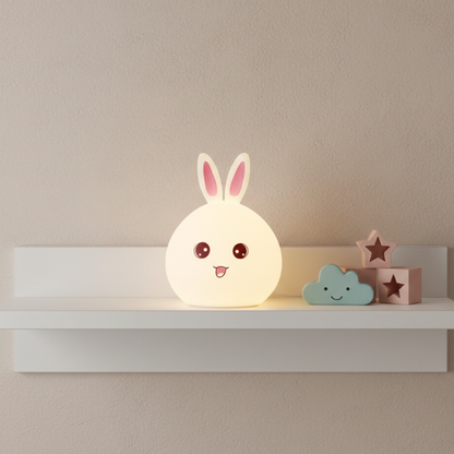 Big Face Rabbit Silicone Night Light: A Soft, Gentle Glow Made for Cozy Little Moments
