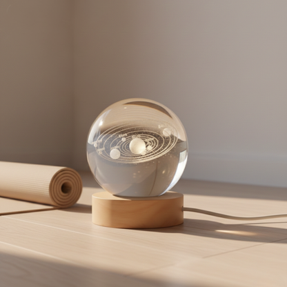 Solar System Crystal Ball Night Lamp: A Tiny Universe Glowing Right in Your Room
