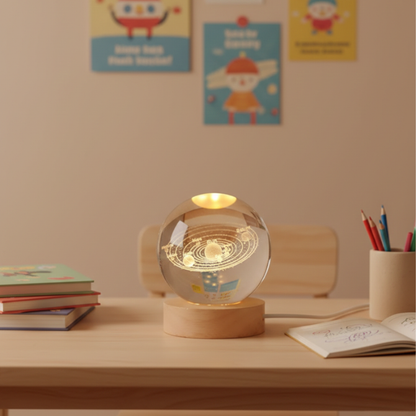 Solar System Crystal Ball Night Lamp: A Tiny Universe Glowing Right in Your Room
